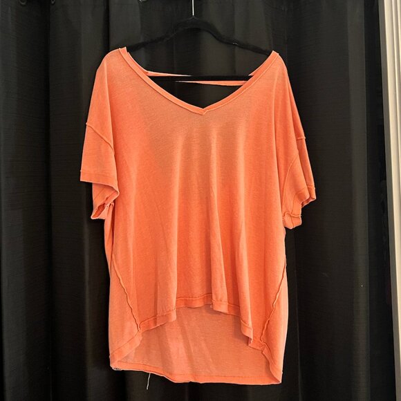 Free People We The Free All Mine Tee Apricot L - Picture 2 of 4